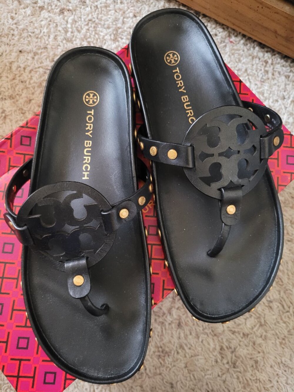 Tory Burch Miller Cloud Coin Sandals - 8.5